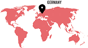 map with pin point on Germany
