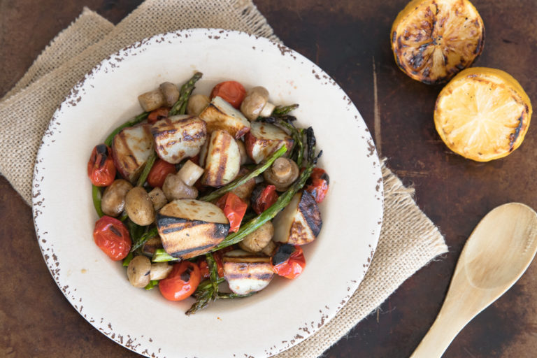 BBQ Grilled Potatoes and Mixed Vegetables