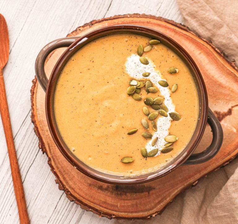 Crockpot Potato Maple Butternut Squash Soup