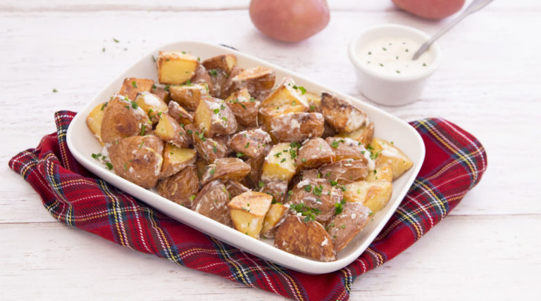 Horseradish Aioli Roasted Red Potatoes