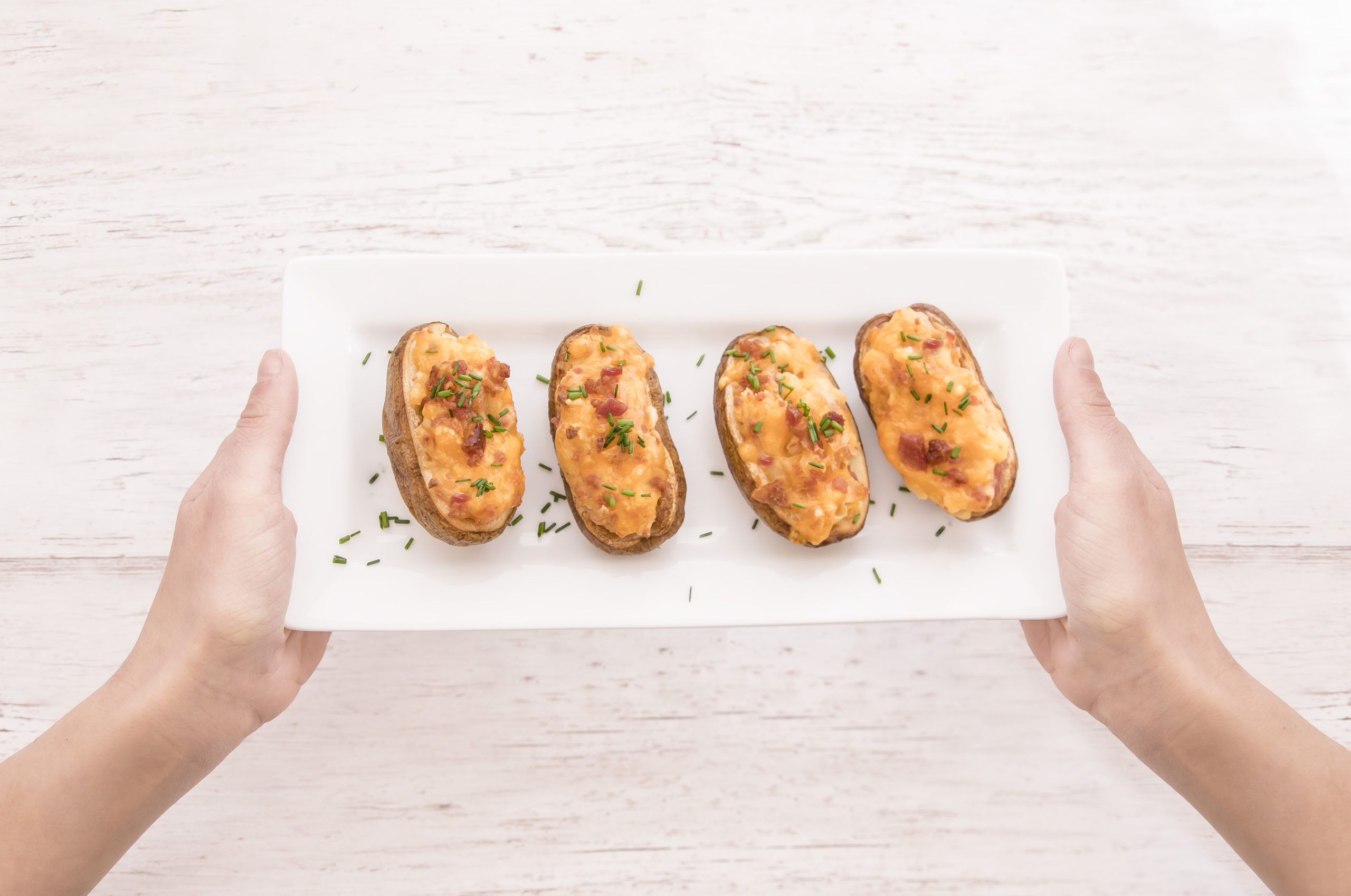 Pancetta and Aged Cheddar Twice-Baked Potatoes