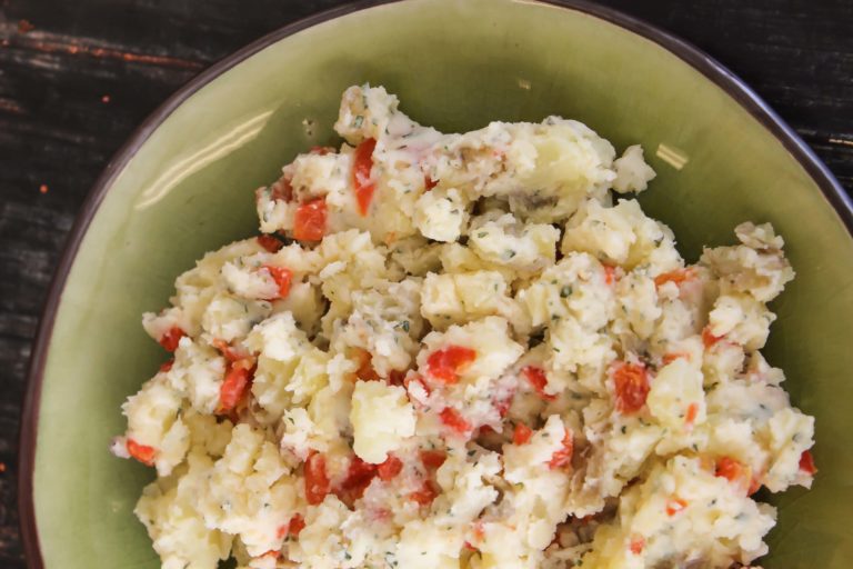 Roasted Red Pepper & Feta Mashed Potatoes