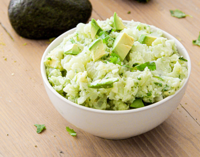 Smashed Potato Salad with Avocado Dressing