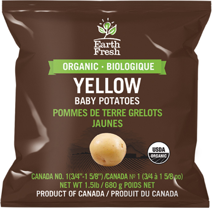 EarthFresh organic yellow baby potatoes