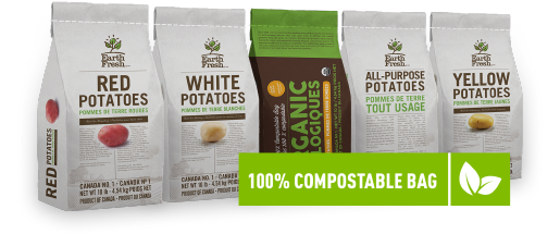 EarthFresh products in compostable bags