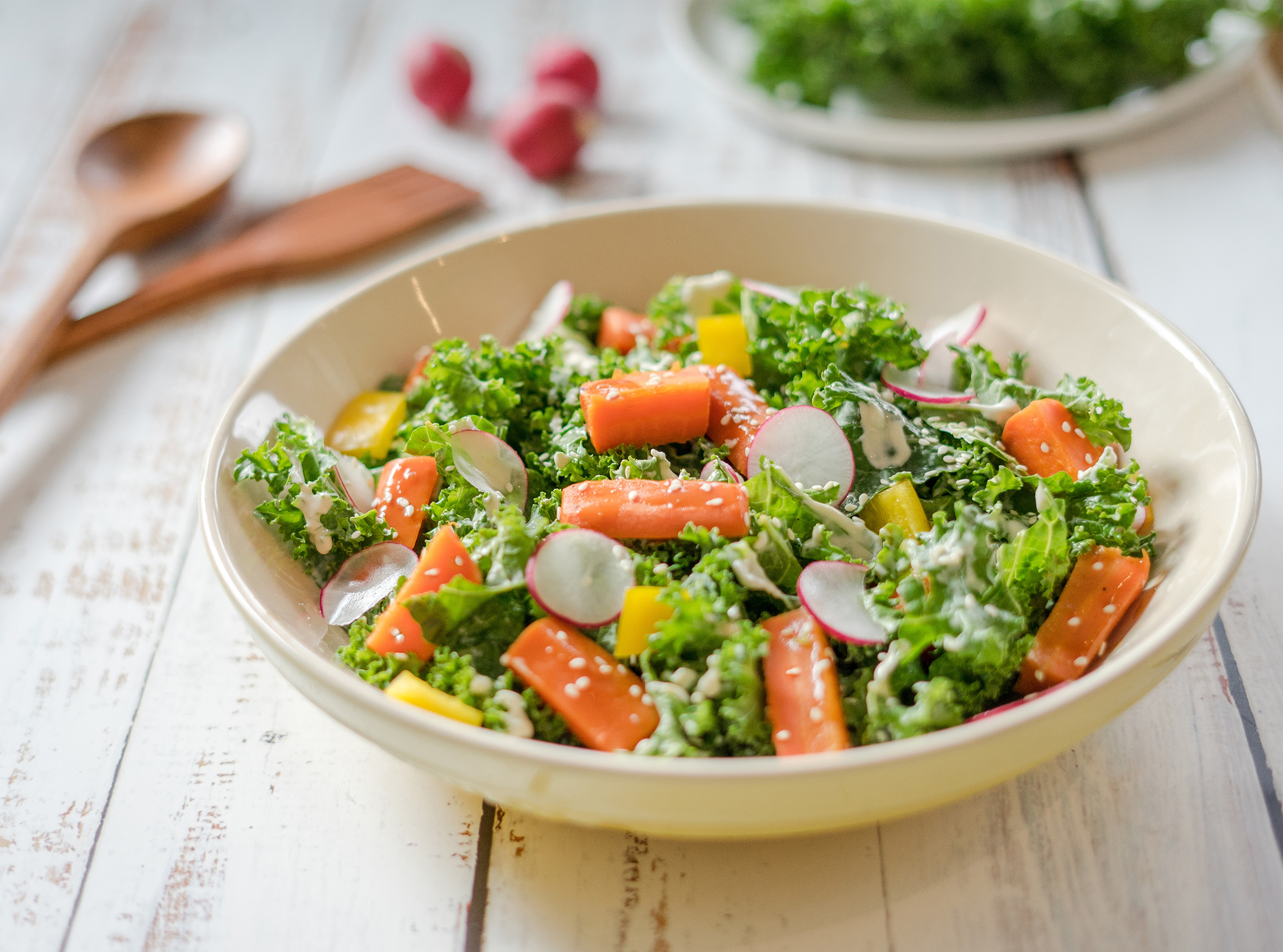 Carrot and Kale Hoisin Sesame Salad