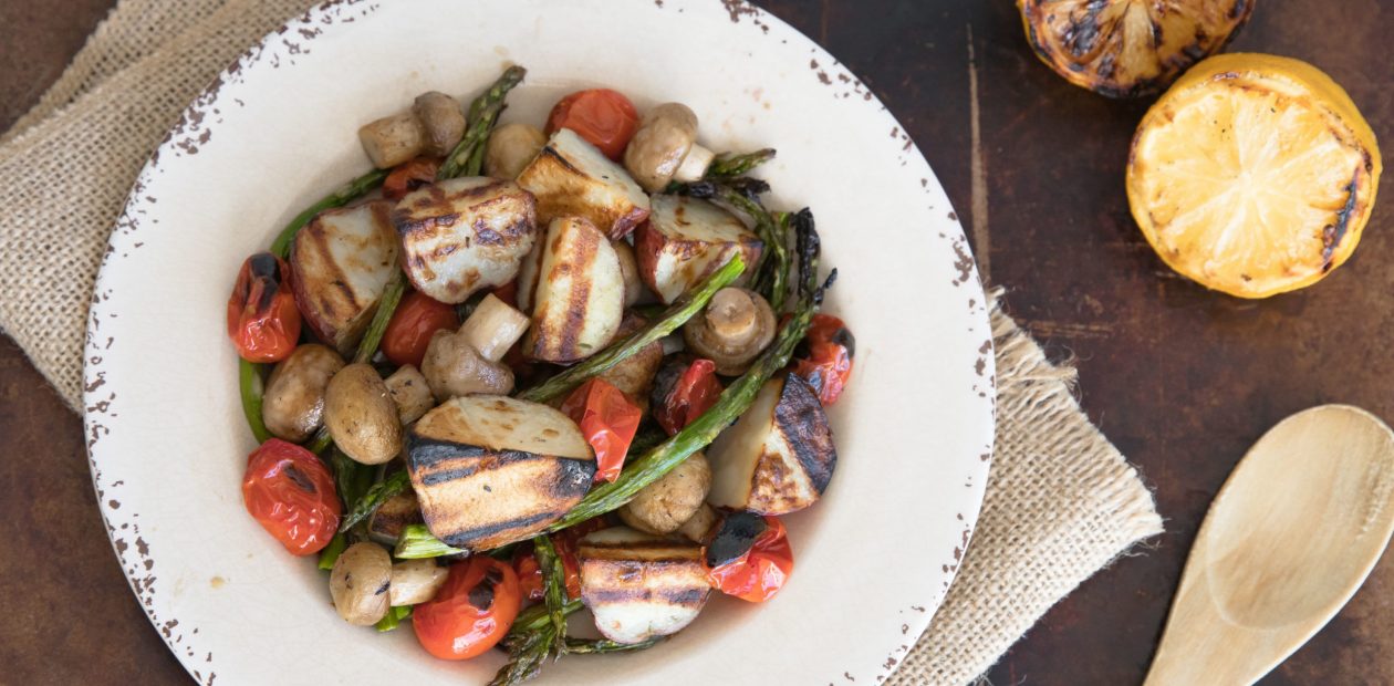 BBQ Grilled Potatoes and Mixed Vegetables