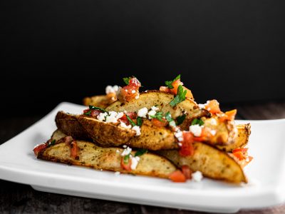 Butter Russet Bruchetta Potato Skins