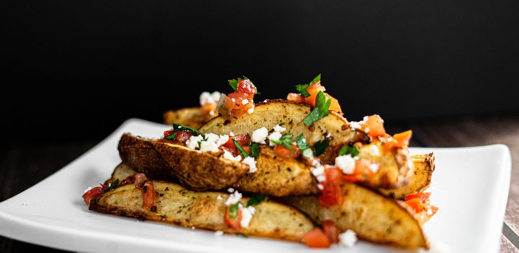 Butter Russet Bruchetta Potato Skins