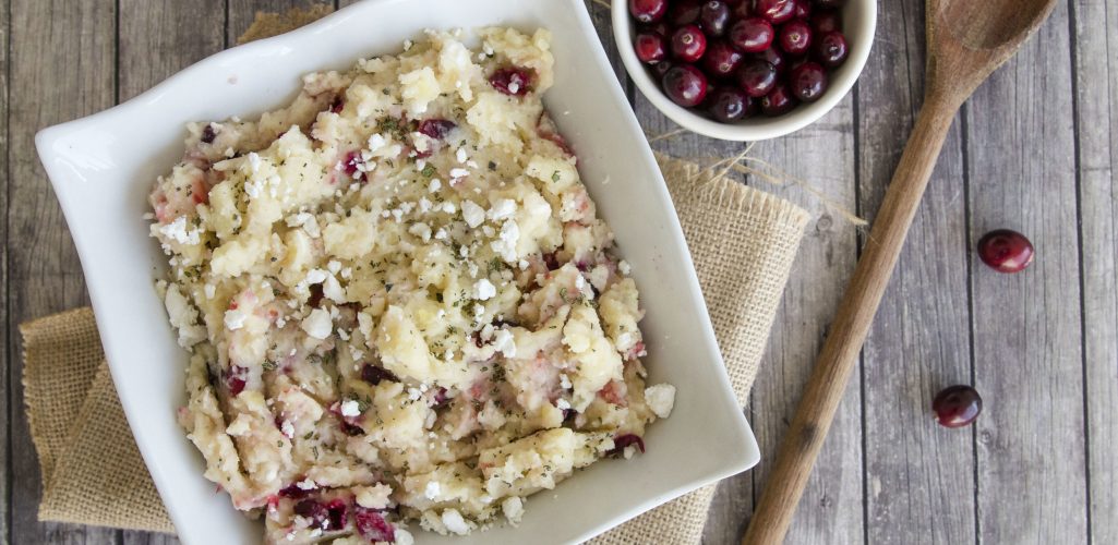 Cranberry and Feta Mashed Potatoes