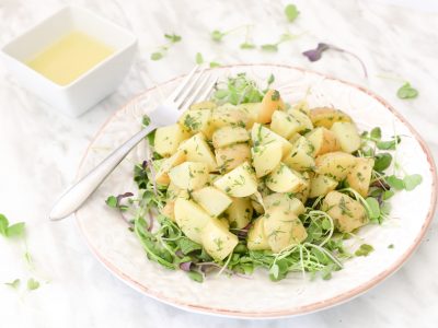 Herbed Potato Salad with Fresh Microgreens