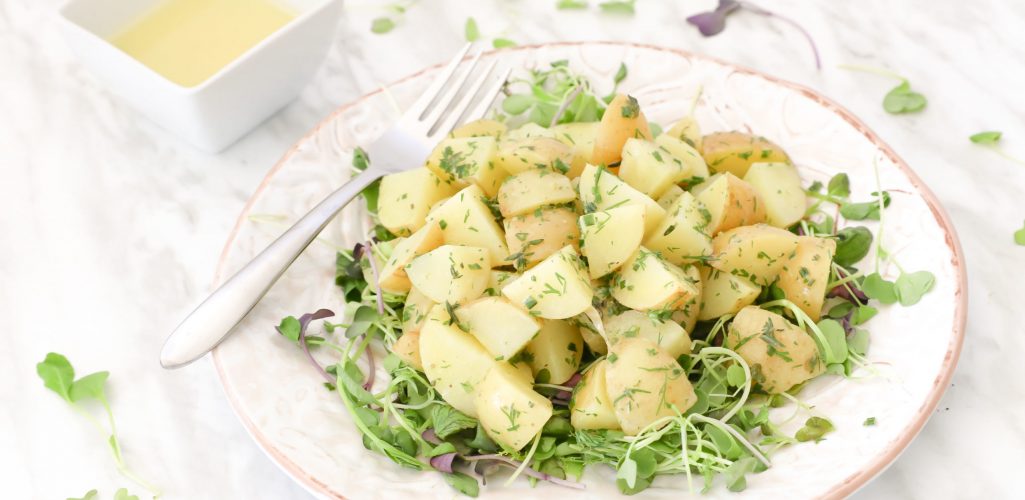 Herbed Potato Salad with Fresh Microgreens