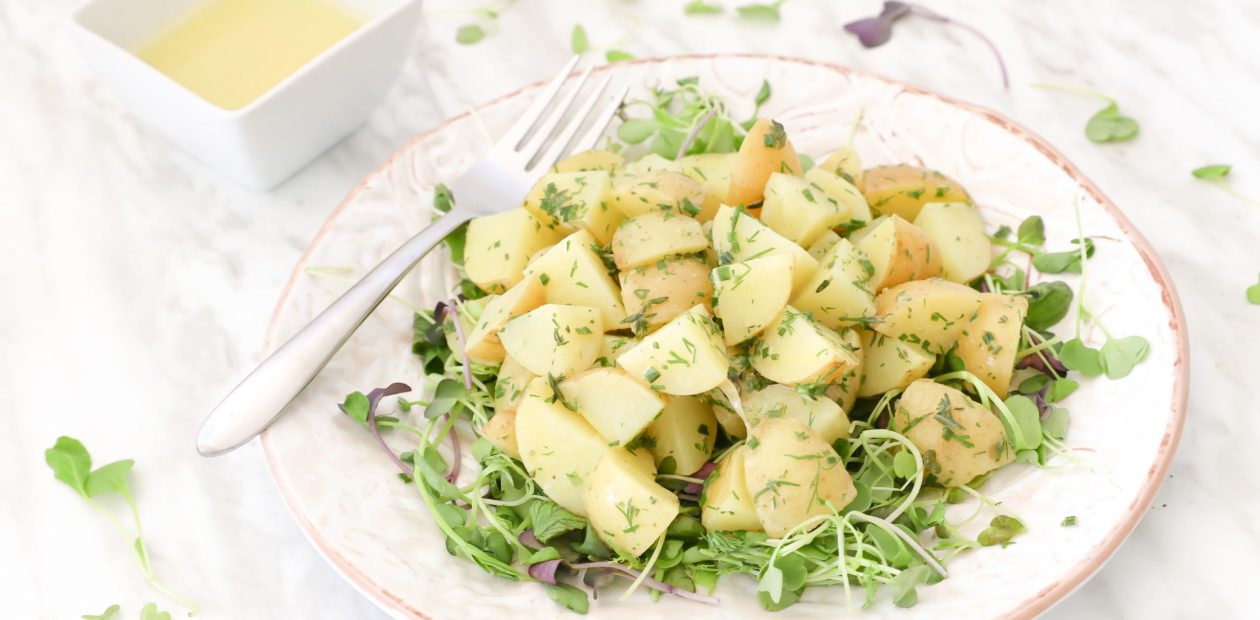 Herbed Potato Salad with Fresh Microgreens