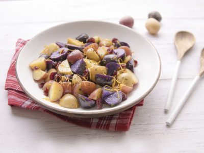 Holiday Tri-Colour Potatoes with Dried Cranberries