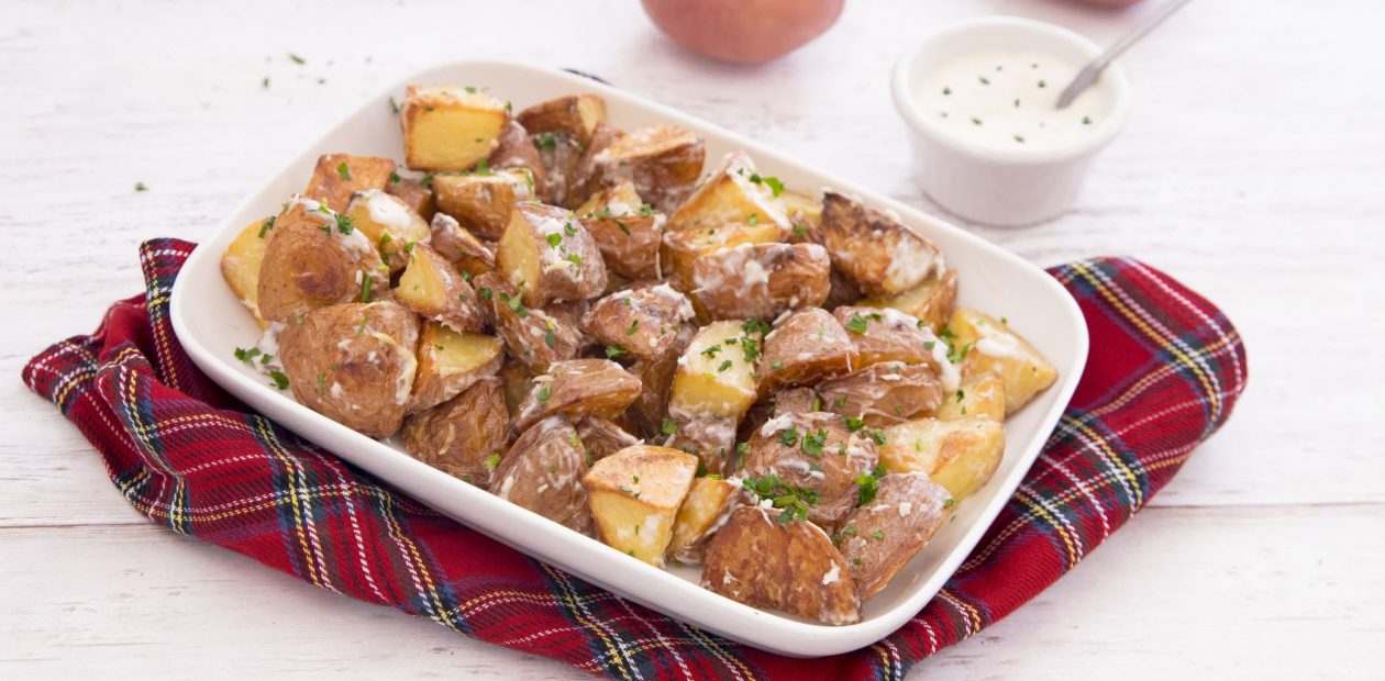 Horseradish Aioli Roasted Red Potatoes