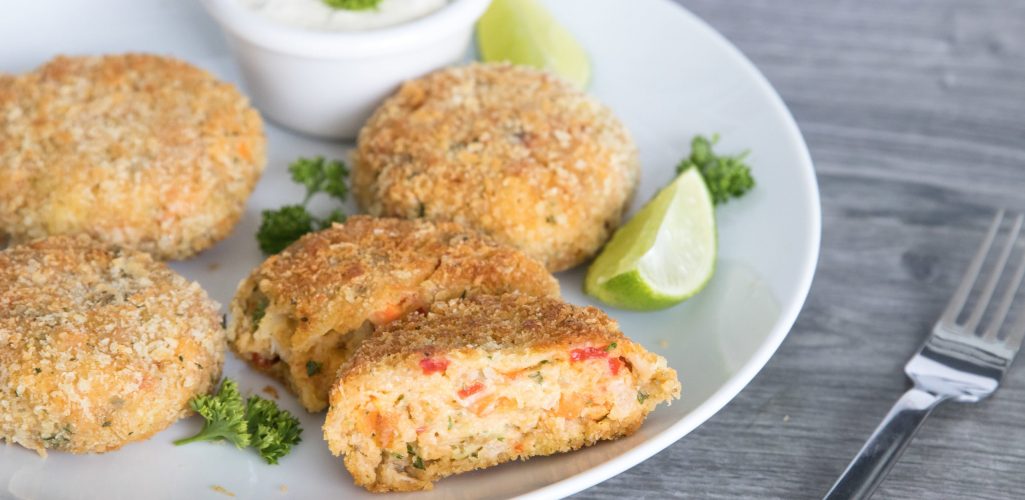 Potato Halibut Cakes with Homemade Tartar Sauce