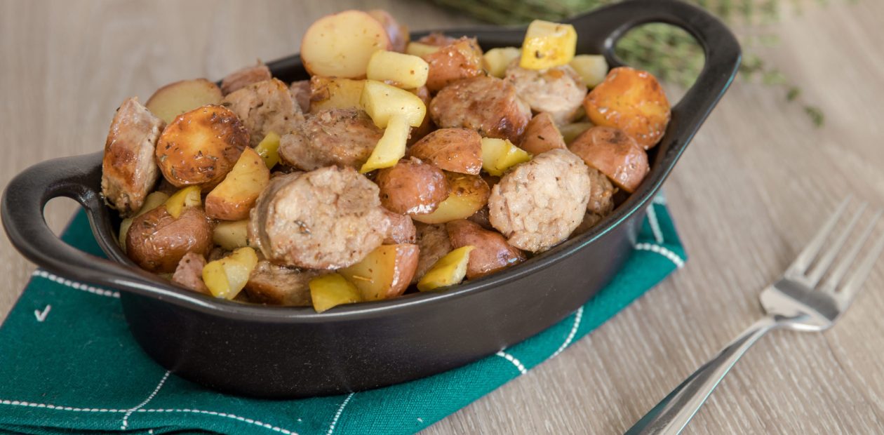 Skillet Potatoes with Apples and Sausage