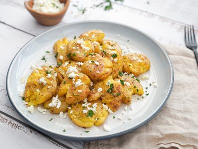 WEB Honey and Feta Smashed Potatoes
